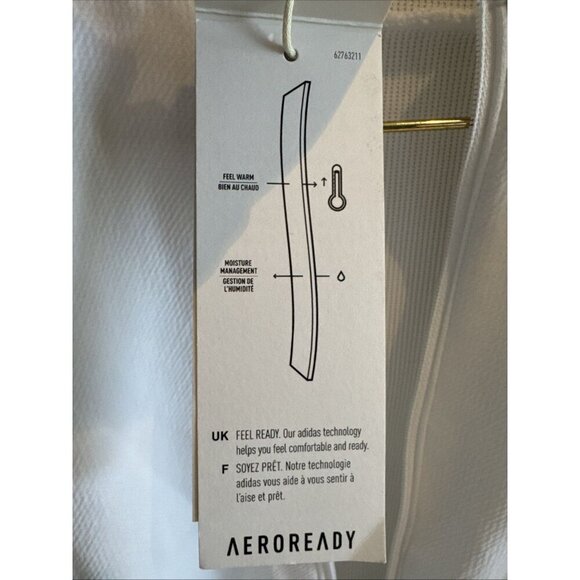 "NEW Adidas Women's Knitted Golf Jacket XS White, Soft Double Knit, HS8975 - Picture 13 of 14